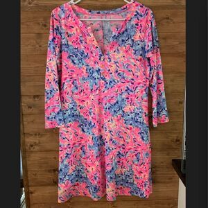 Lilly Pulitzer EUC Size Banyan Dress Coco Coral Crab